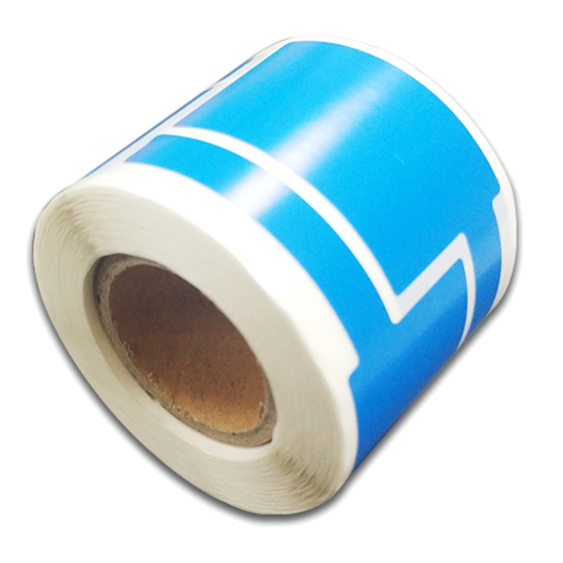 开仰(KAIYANG)P-40-B-DY F型尾签不干胶标签纸38*25+40mm/200片/卷 蓝色