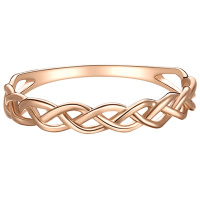 金一国囍18K金新款玫瑰金素圈诱惑女士戒指送女友 （定价）CEA004