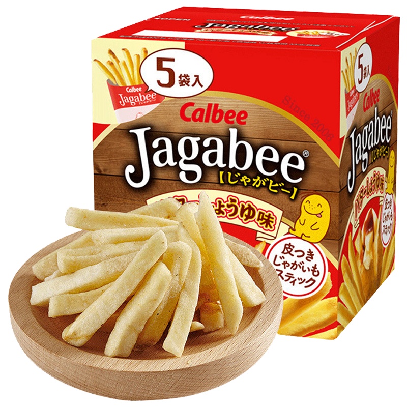 卡乐比 CALBEE 佳可比薯条三兄弟黄油酱油味80g 零食 网红薯条 日本进口