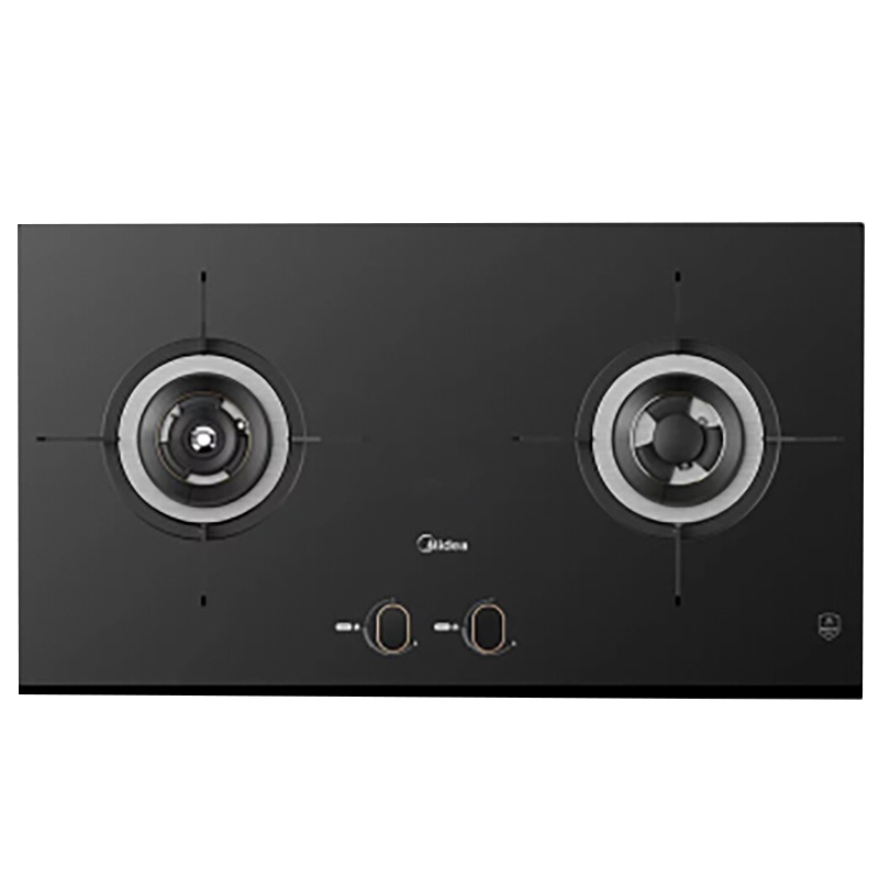 Midea】家用钢化玻璃嵌入式燃气灶具双灶煤气灶 5.0kw大火力 一级能效 Q80S 天然气