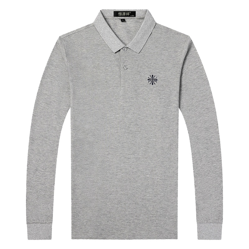 恒源祥男士长袖T恤2020新款翻领春秋男棉商务休闲春秋上衣