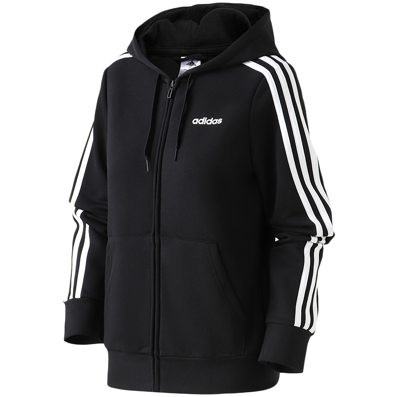 阿迪达斯女服夹克外套连帽针织运动休闲运动服DP2419