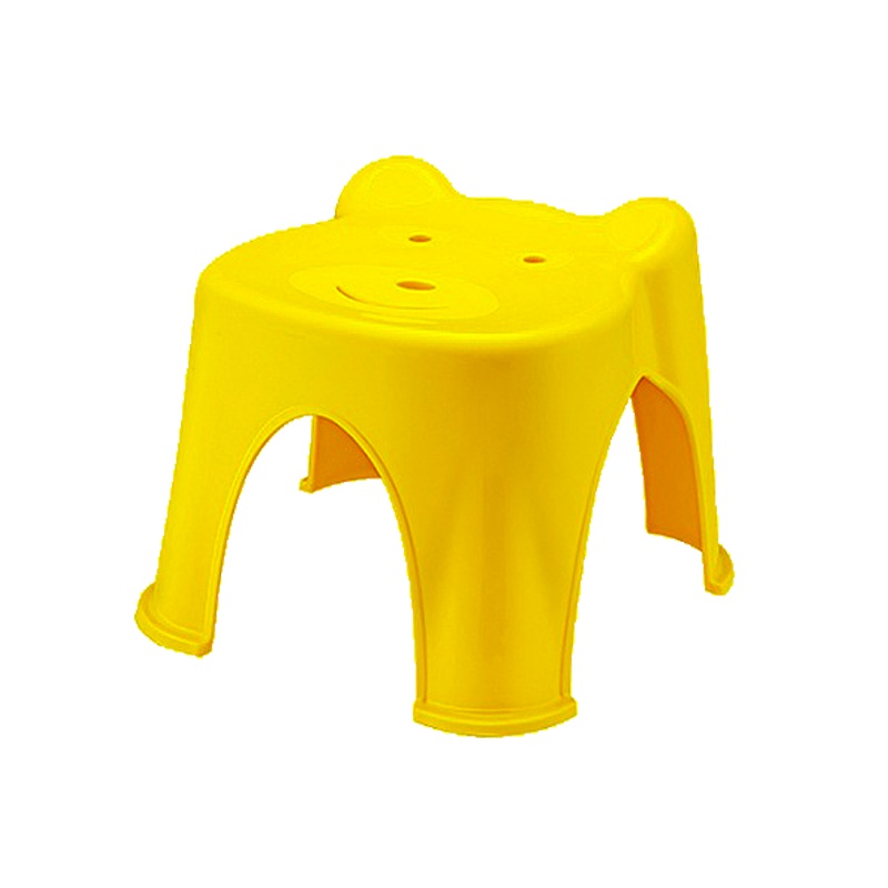 茶花母婴幼儿童塑料凳子加厚可爱卡通宝宝小矮板凳无靠背凳 08491K(黄色)