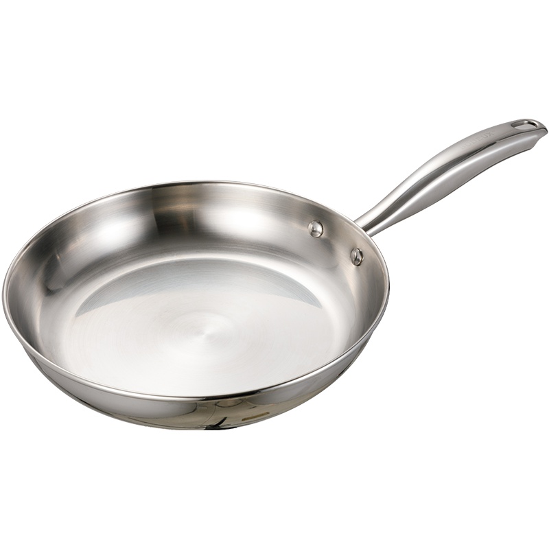 铂帝斯BODEUX香榭丽舍系列 304不锈钢煎锅平底锅无涂层燃气电磁炉通用