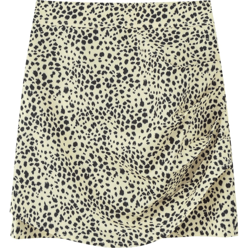 OtherMix心机豹纹半身裙女2021年早秋季新款高腰侧开叉辣妹a字裙