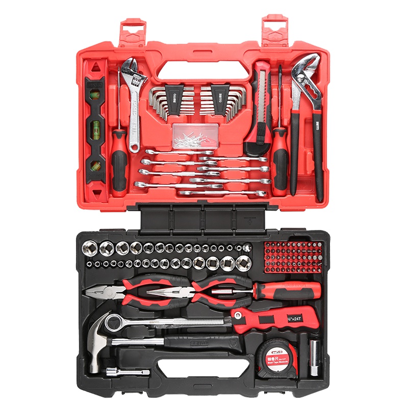 赛拓 SANTO 0367 五金工具箱 家用多功能德国电工木工机修电讯汽车维修组合工具套装 豪华工具套装