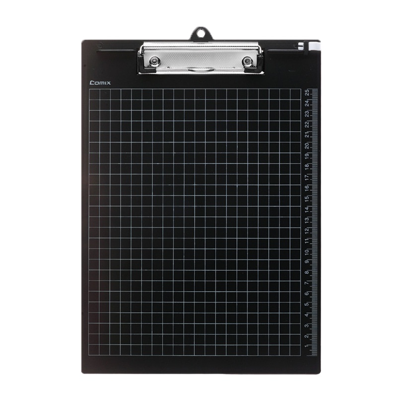 齐心文具 A724 A4 竖式平板夹 记事夹 写字板夹 垫板文件夹 板夹 黑色