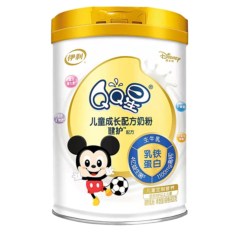 [大日期24年2月]伊利(YILI)QQ星 健护儿童成长配方奶粉4段800g 罐装