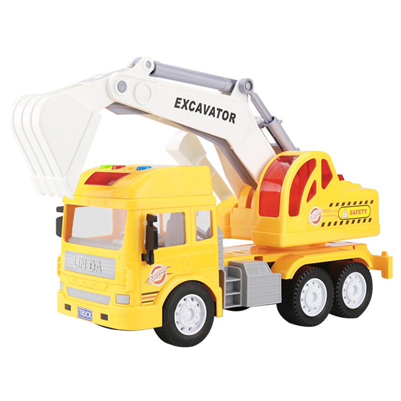 林达-会讲故事的城市服务车-挖掘机8030-1工程车益智男孩玩具