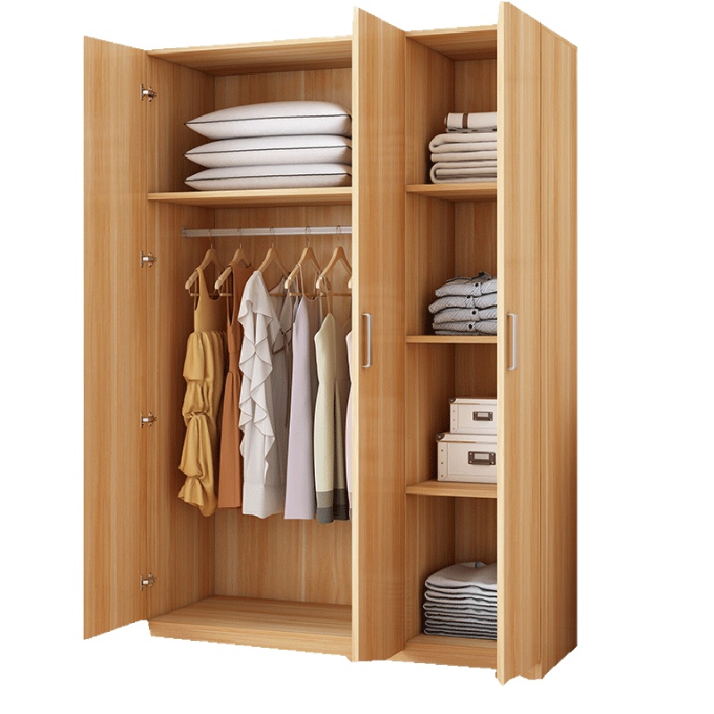 鑫金虎 衣柜简约现代家用卧室柜子经济型出租房收纳柜子小户型实木板式衣橱