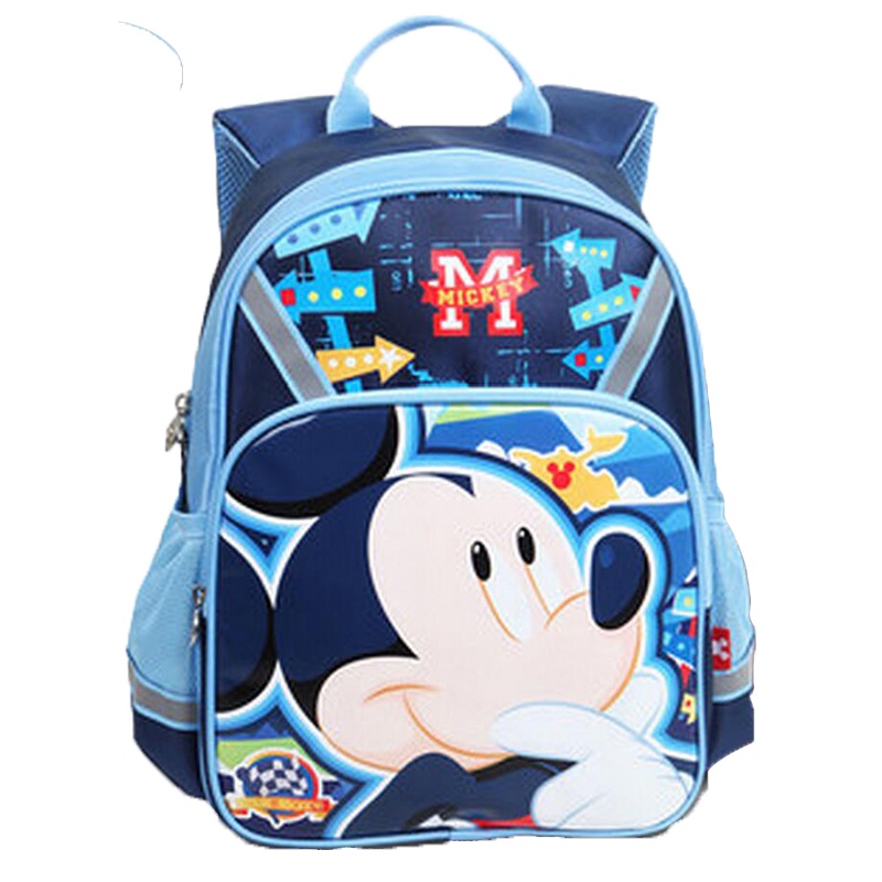 迪士尼书包反光安全小学生1-3年级双肩包减负护脊背包D12001