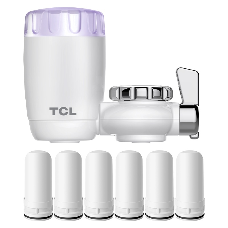 TCL净水器家用厨房水龙头过滤器 自来水净化滤水器前置直饮净水机 一机六芯