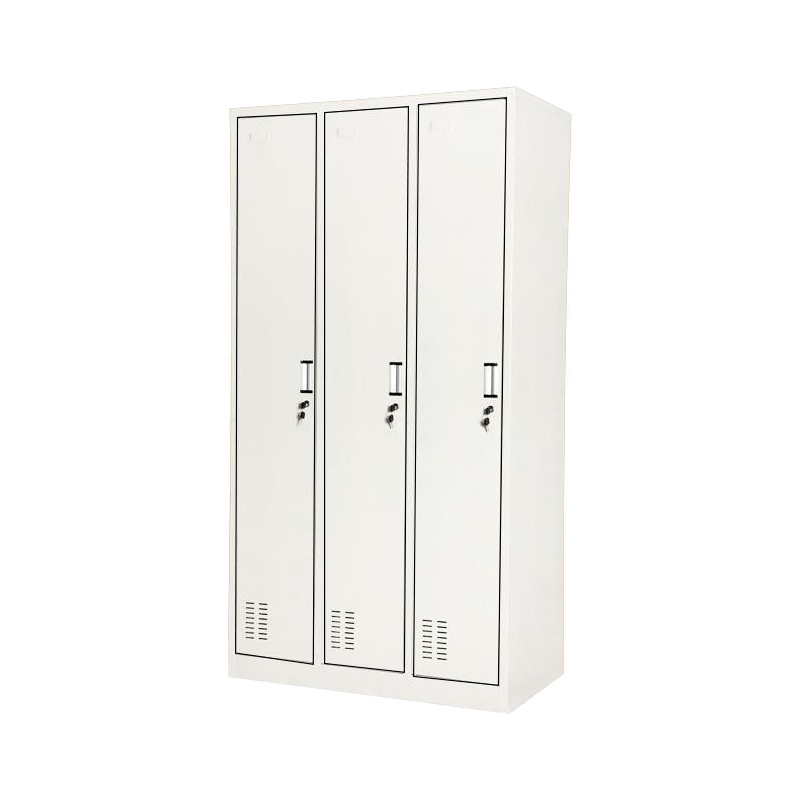匡大 钢制铁皮储物柜换衣柜存包柜带锁3门更衣柜KDT331