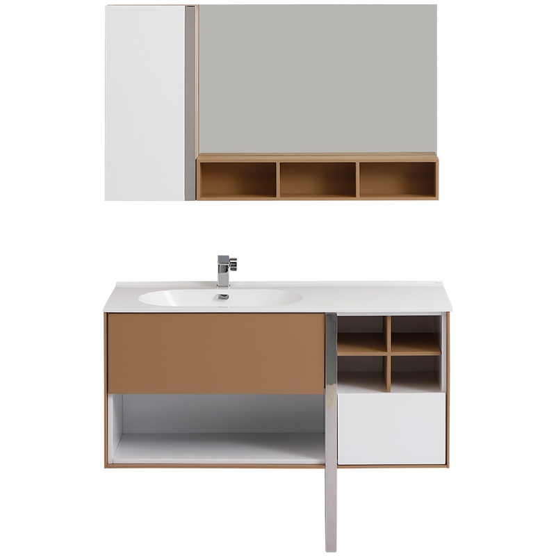 欧路莎(Orans)挂墙式实木浴室柜组合卫浴柜洗漱台洗手盆柜套装现代简约卫生间洗脸盆柜