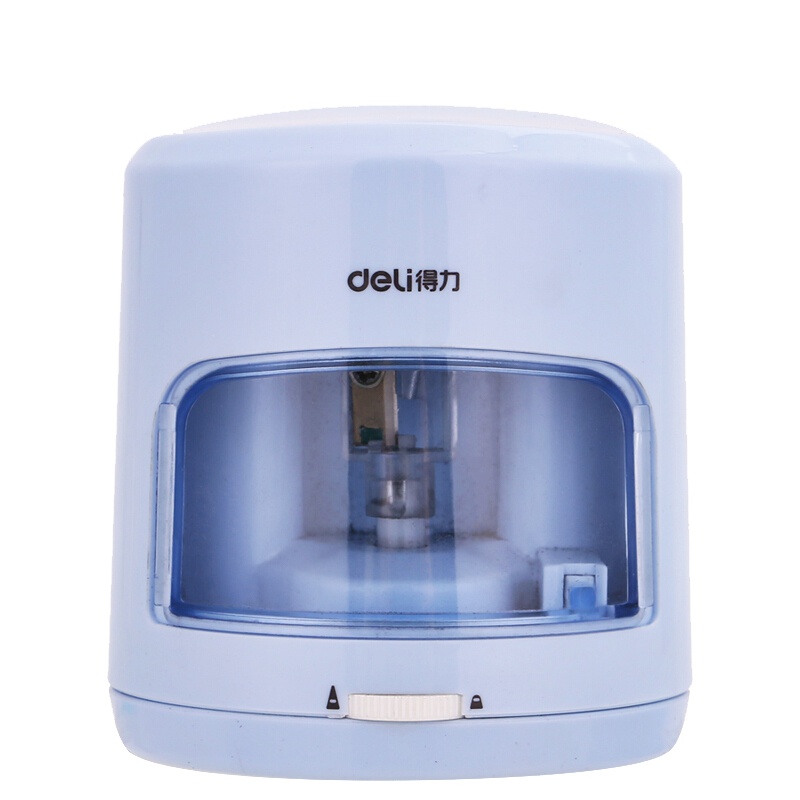 得力(deli) 0502铅笔削笔器 简约纯色学生电动卷笔刀 转笔刀 自动削笔机