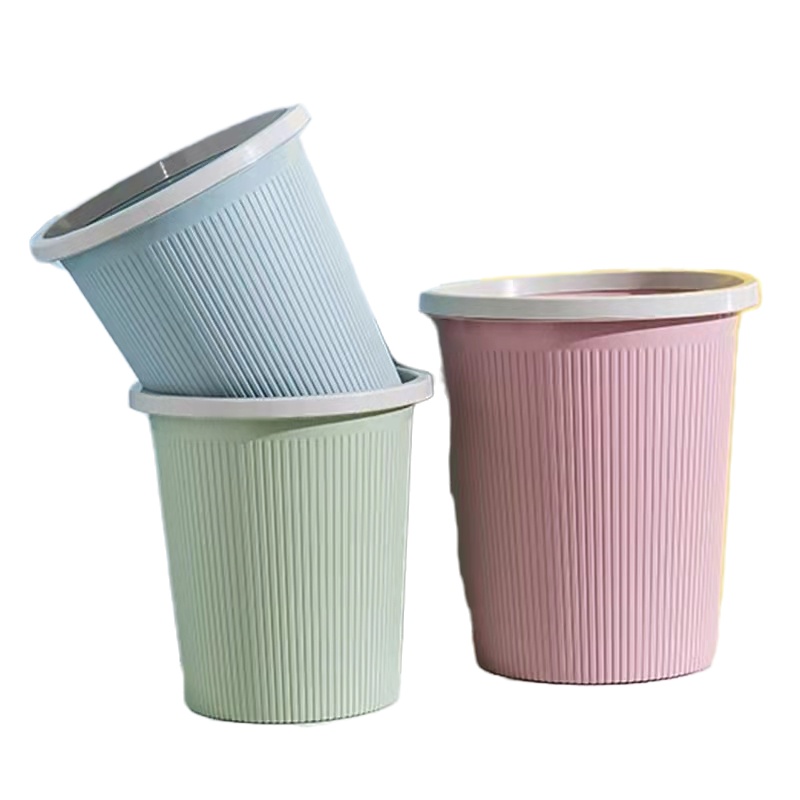 振真家用简约垃圾桶ZZ-019无盖塑料纸篓 灰色