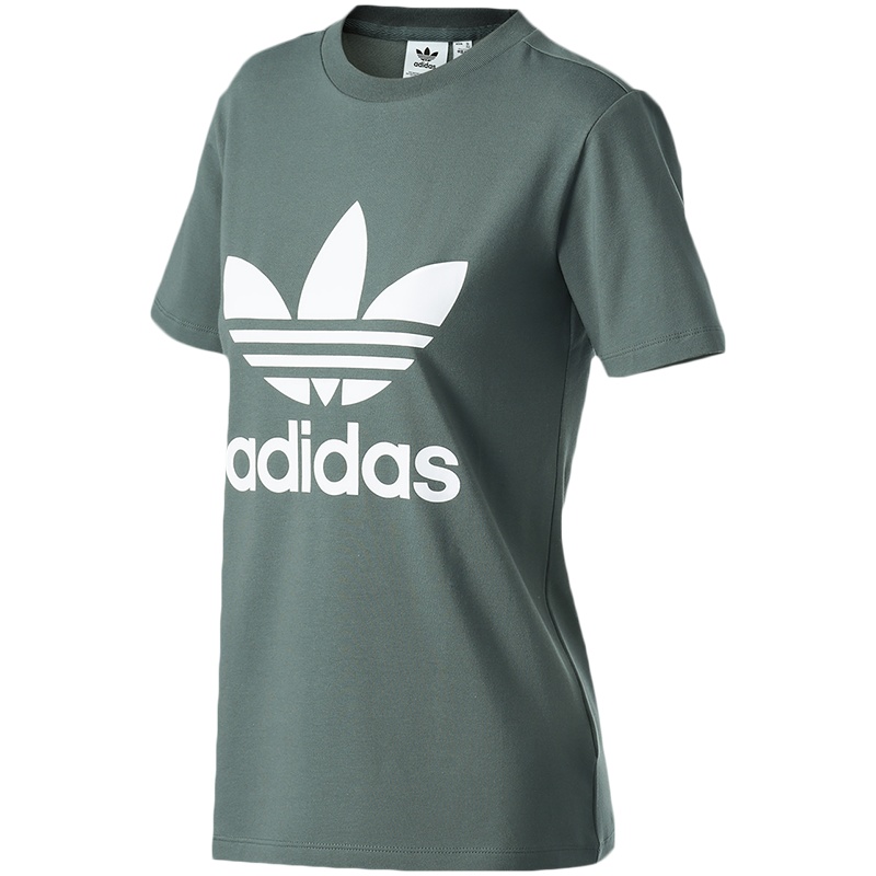 【自营】阿迪达斯三叶草女服短袖T恤LOGO款休闲运动服GN2903