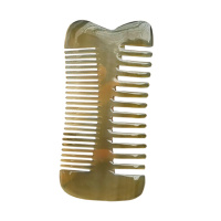 宝康林 牛角梳子家用防静电防脱耗牛角按摩头部经络梳宽齿卷发男女