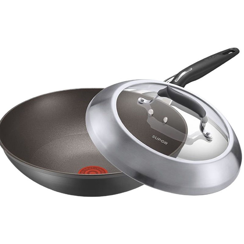 苏泊尔(SUPOR)火红点炒锅第四代4代钛金刚少油烟不粘锅炒锅 钛金刚轻油烟炒菜锅 明火专用PC30HA3