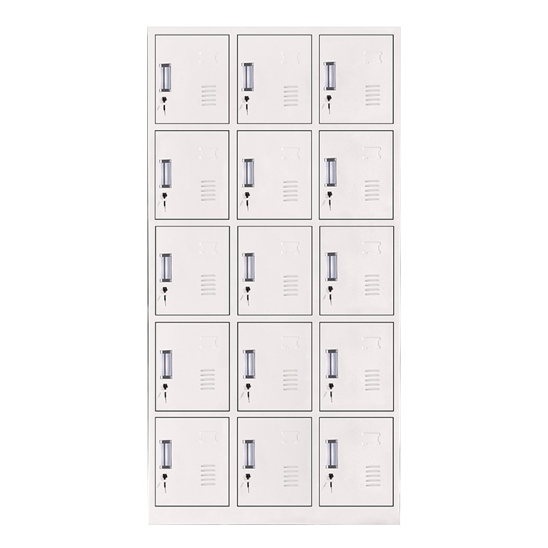 DXBG钢制办公文件柜铁皮柜矮柜资料密码带锁凭证档案员工储物更衣柜子十五门更衣柜