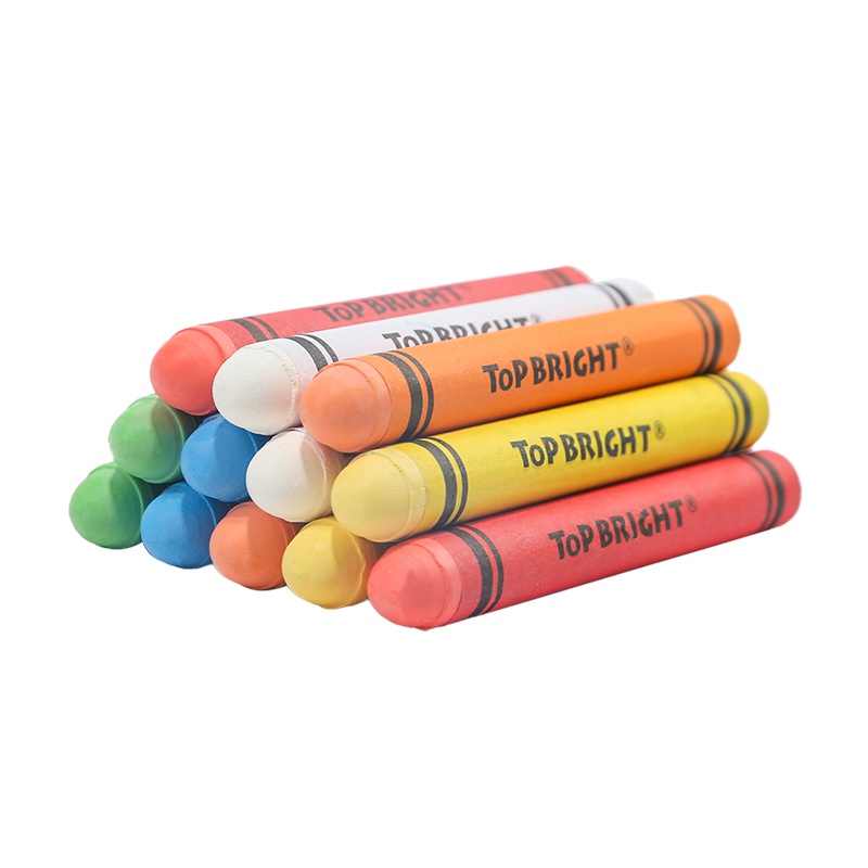 特宝儿(Topbright)多色支装户外粉笔 3-6岁男孩女孩儿童画板玩具黑板绘画配件安全无毒微尘粉笔 120215