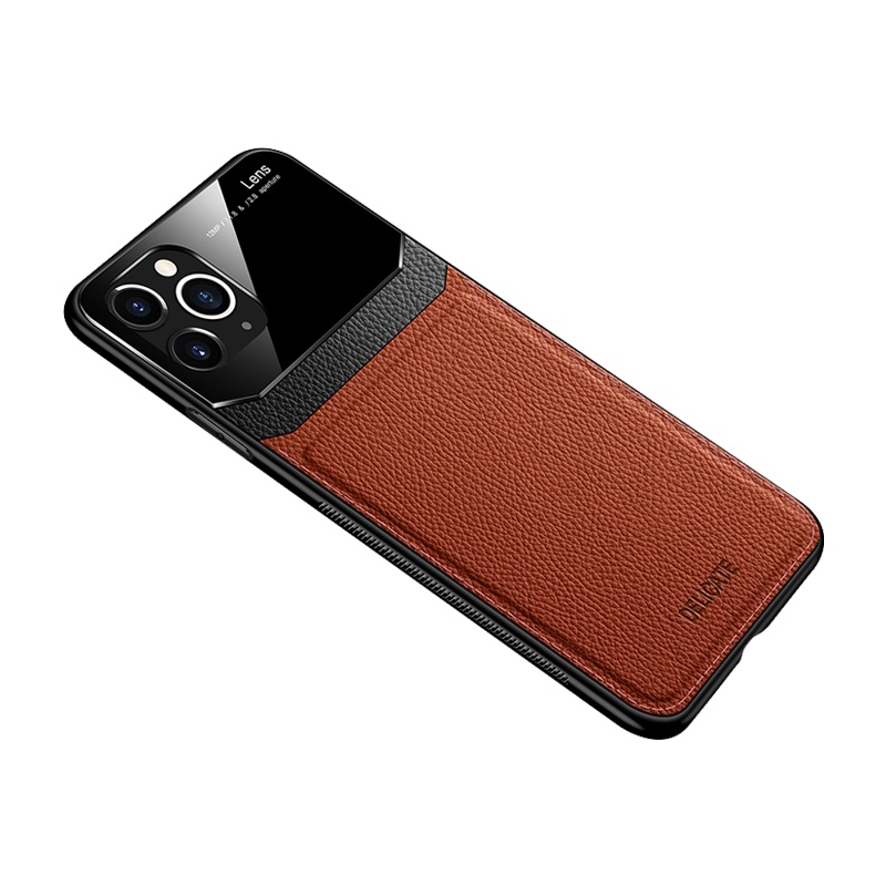 魅爱琳 iPhone 11 Pro Max手机壳 苹果11保护套外壳 商务皮纹 防摔硅胶软套 全包轻薄散热 潮时尚手机套