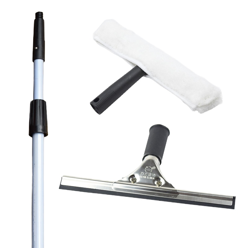 企购优品白云玻璃刮水器擦玻璃器擦窗器家用玻璃擦刮刀车窗清洁桌面刮水器 4.5米伸缩杆+35CM玻璃刮+涂水器