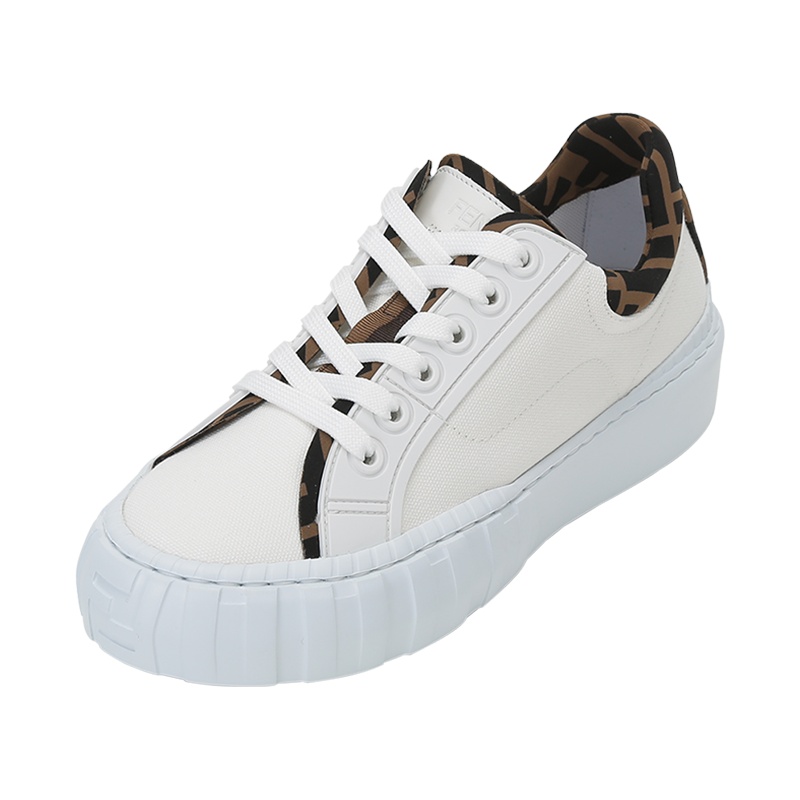 FENDI 女士 织物系带休闲运动鞋帆布鞋8E8110 AF5A