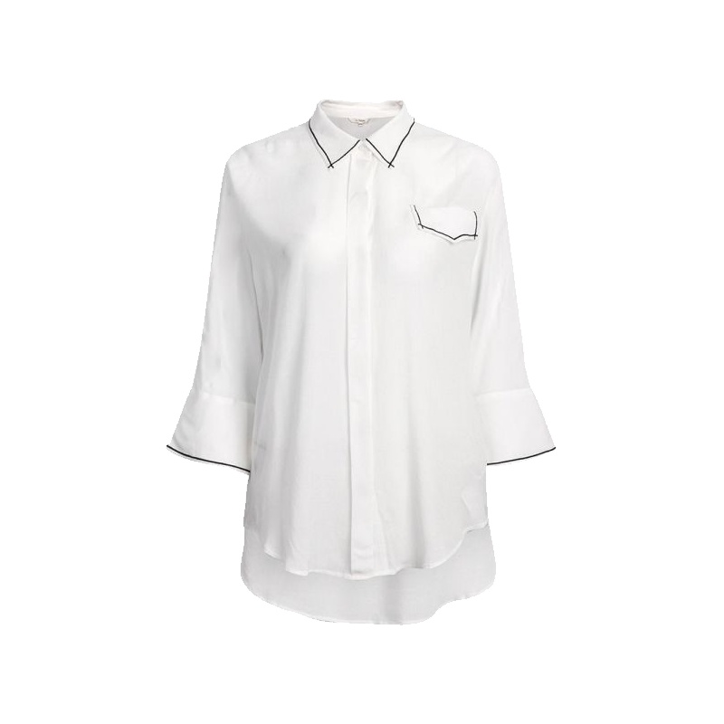 拉贝缇夏新款两件套雪纺衬衫女学生小清新纯白色衬衣吊带时尚休闲