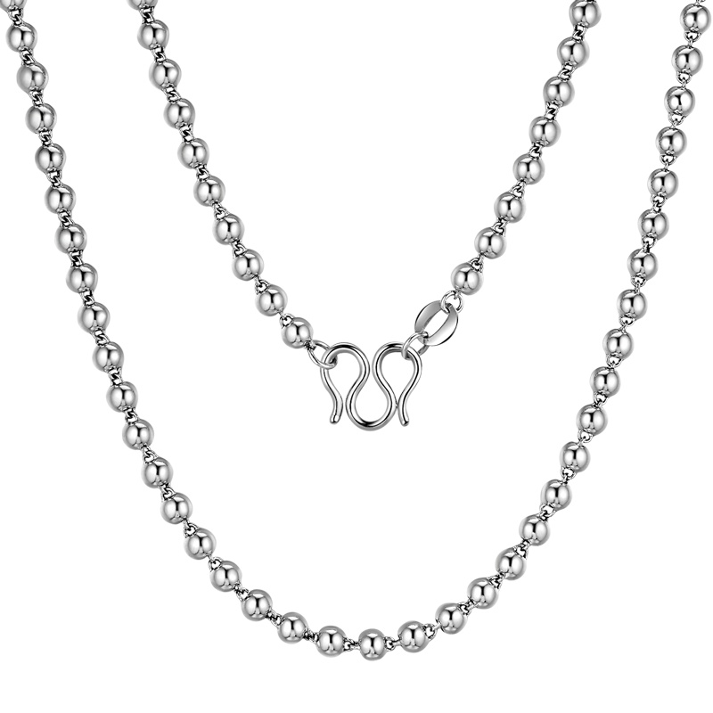 雅宝福Pt950铂金项链简单光珠白金项链男女同款