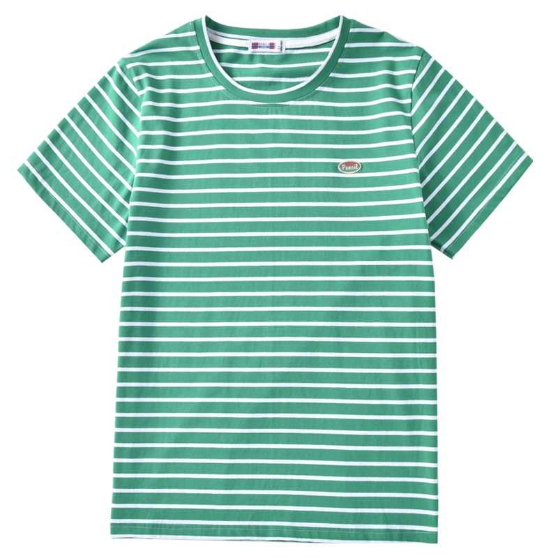 铅笔俱乐部童装2020夏新款男童条纹T恤中大童圆领短袖亲子装