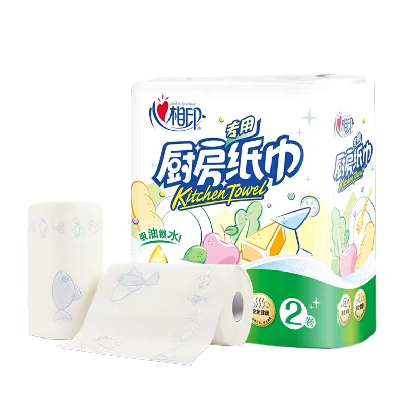 心相印(Mind Act Upon Mind) 厨房擦油专用纸吸水吸油纸4卷 2xKT102