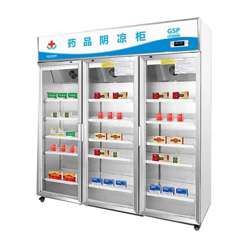 乐创(lecon) 药品阴凉展示柜冷藏柜医药柜药店冷藏冷柜陈列柜药品柜阴凉柜 三门上置压缩机合金门1200L