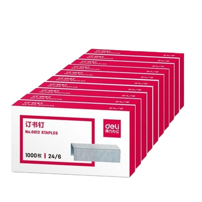 得力(deli) YC 0012订书钉12#通用型订书针 10盒装
