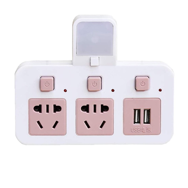 (1转3(防雷)+usb+小夜灯)防雷无线USB多功能独立开关带小夜灯一转多位家用转换器插座排插