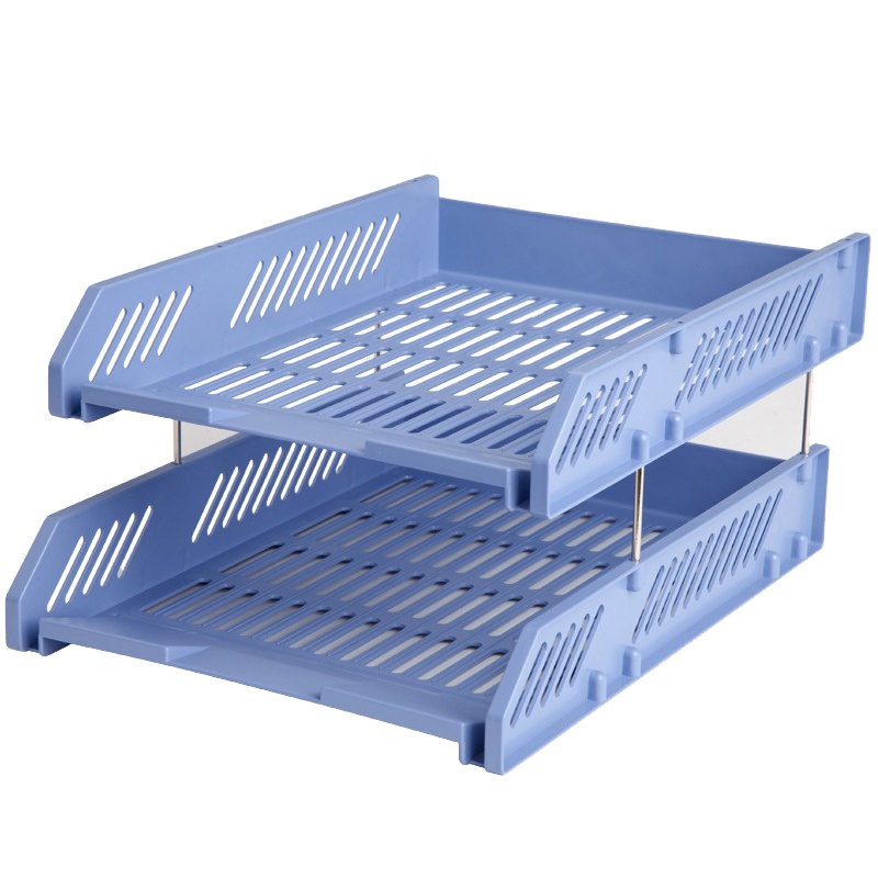 齐心 B2059二层文件盘 颜色随机