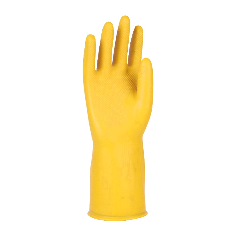 牛筋乳胶手套橡胶手套家用厨房 加厚耐酸碱乳胶手套 10副