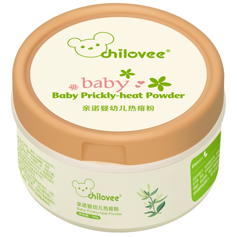 亲诺(chilovee)婴幼儿热痱粉100g爽身新生儿童天然玉米粉热痱粉宝宝专用祛痱防痱用品防红屁股盒装夏季祛痱粉