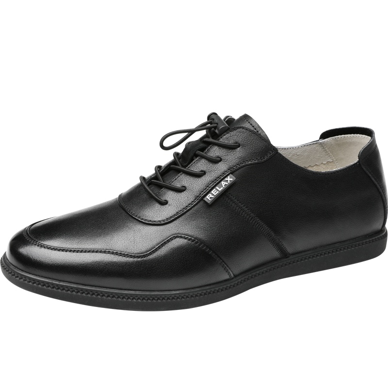 红蜻蜓休闲皮鞋男韩版潮流百搭新款透气官方正品男懒人鞋低帮男鞋