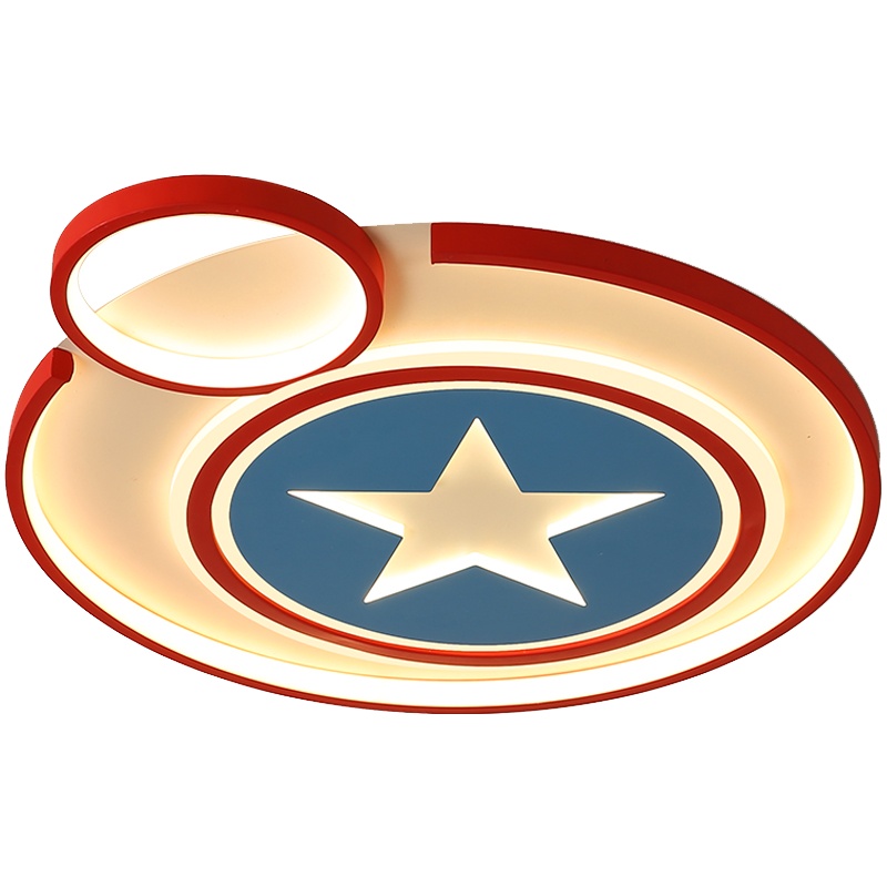 七只蚂蚁北欧创意马卡龙简约现代卧室儿童房灯护眼创意北欧LED卧室灯美国队长男女孩卡通房间吸顶灯具ZY240