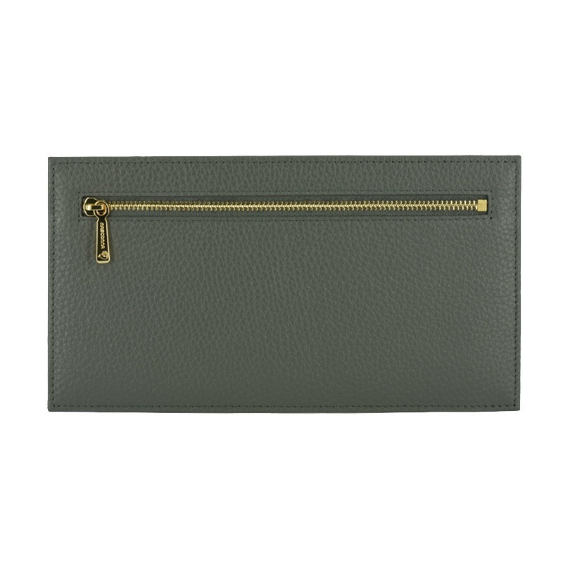 MASCOMMA 头层牛皮侧拉链手机包钱包收纳包化妆包8C223/GRY