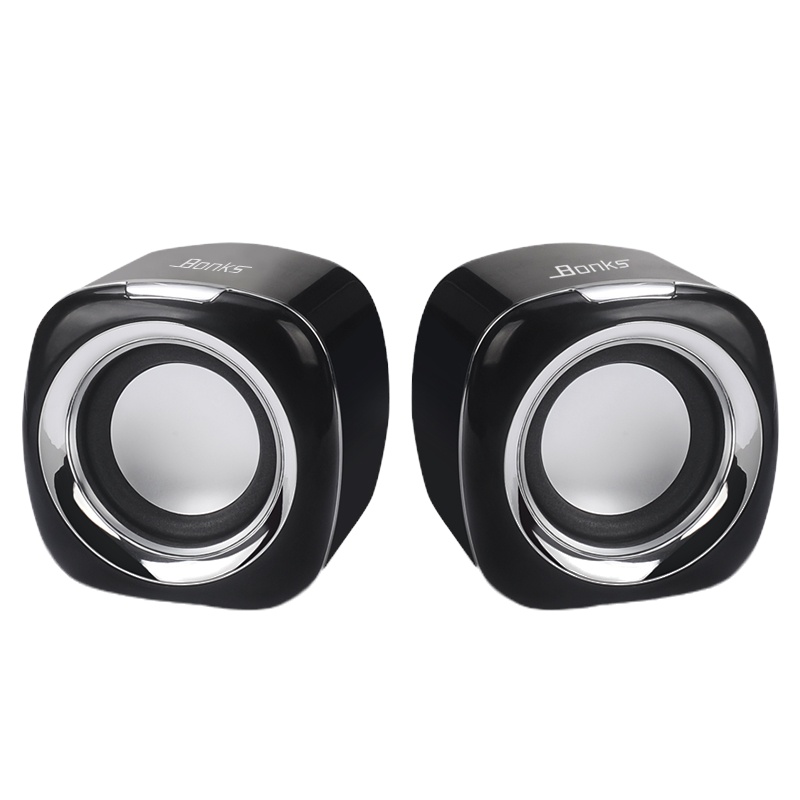 dx11笔记本电脑小音响台式机桌面迷你usb多媒体小音箱办公室家用手机超重低音炮便携式有线喇叭大音量 黑蓝色