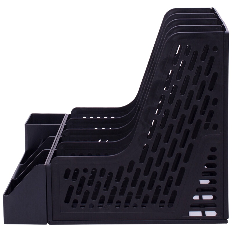 得力(deli) 78981 四联带笔筒文件框 资料框 黑色 单个装