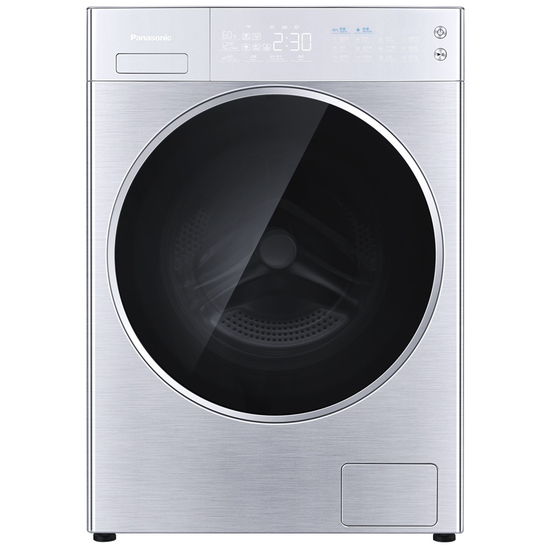 松下（Panasonic）XQG100-LD165全自动滚筒洗衣机10公斤洗6公斤烘一体  远程控制 银色拉丝