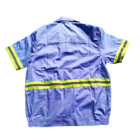 同富定制短袖环卫工作服上衣(浅蓝色/印市容管理字样/涤棉)3XL号