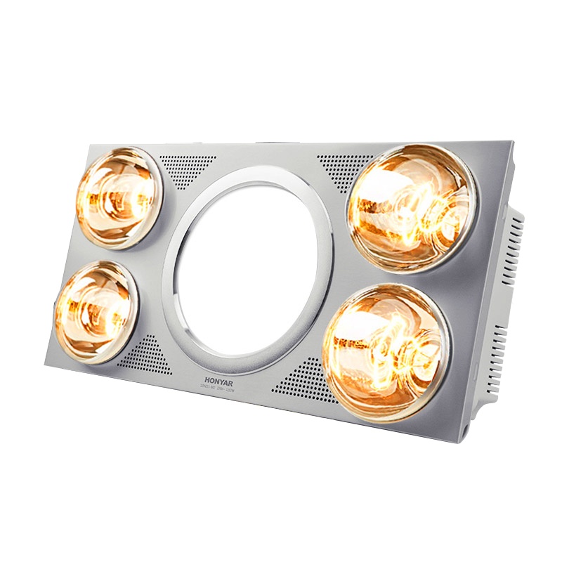 鸿雁(HONYAR)浴霸集成吊顶式灯暖 换气 照明三合一 灯暖浴霸即开即热 300*600大尺寸DZHZ11-B01