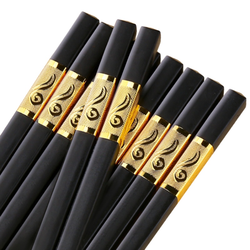 铁木筷筷子家用高档家庭套装10双防滑不发霉酒店快子（15袋装）