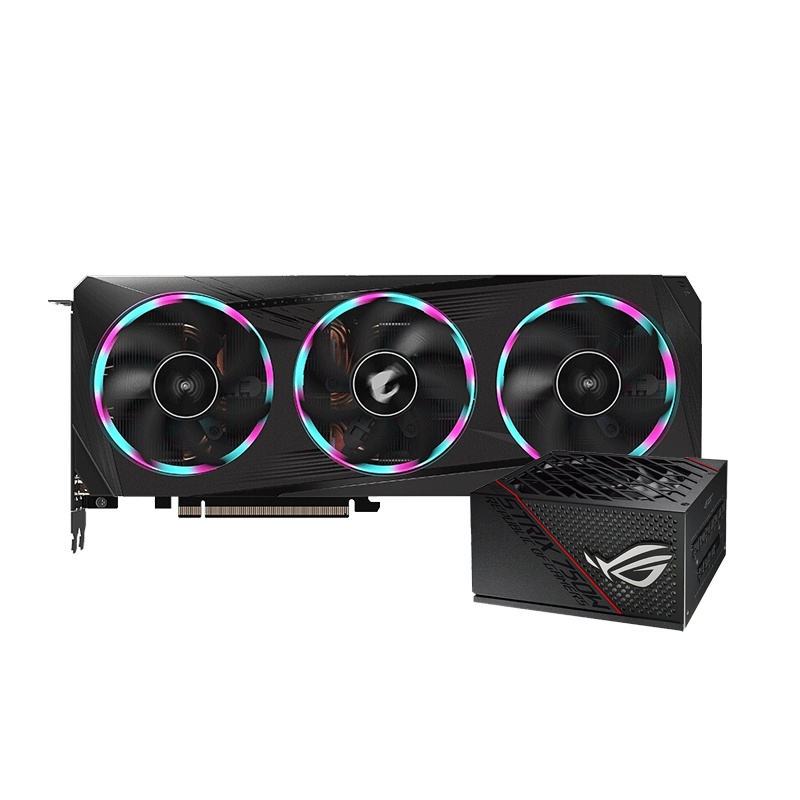 技嘉GV-N3060AORUS E 12GD显卡+华硕雷鹰750W金牌全模电源 套装