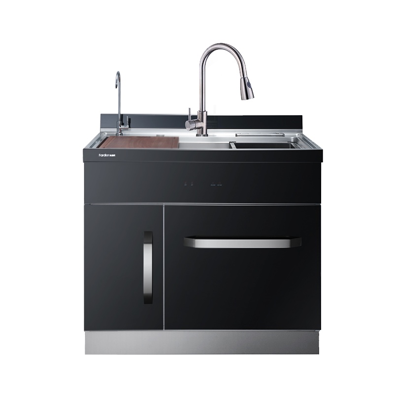 法迪欧 集成水槽 JBD-90XJB1集储物消毒烘干清洗一体 多功能家用大容量 304不锈钢洗碗水槽