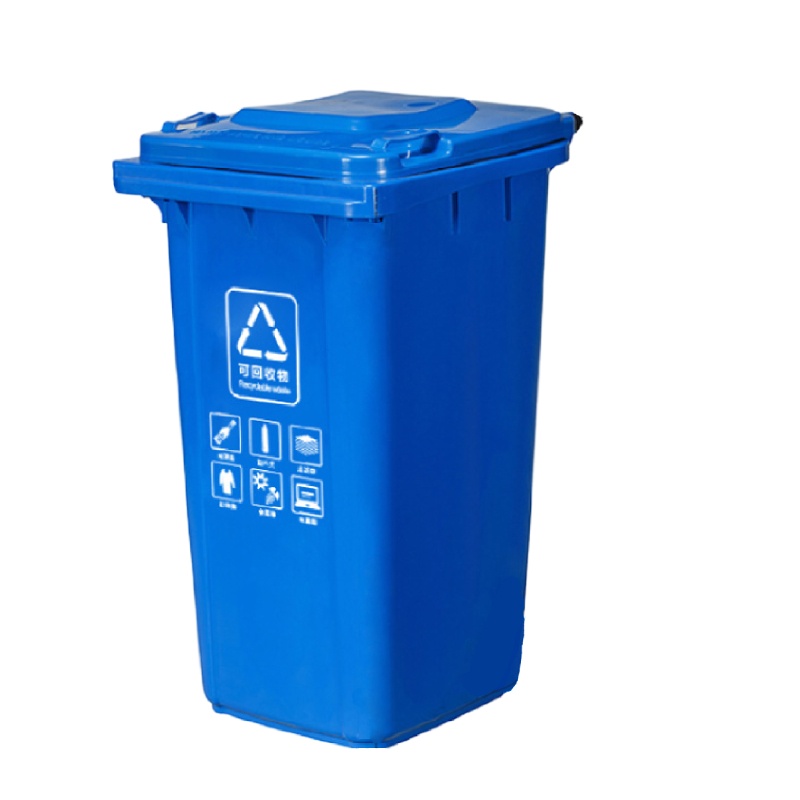 诚信达 户外100L分类垃圾桶 蓝色(可回收物)